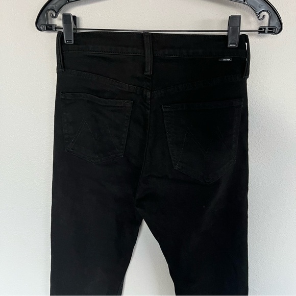 MOTHER Denim Tomcat Ankle High Rise Straight Leg Jeans Lasting Impression Black - Picture 10 of 15